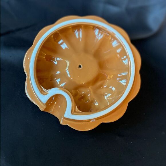 Golden Orange Pumpkin Shaped Soup Tureen & Lid 64 oz Soup or Cider EPC - Picture 7 of 10